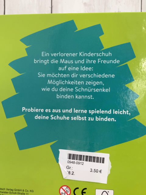   Pappbuch Das Schnürsenkelbuch 
