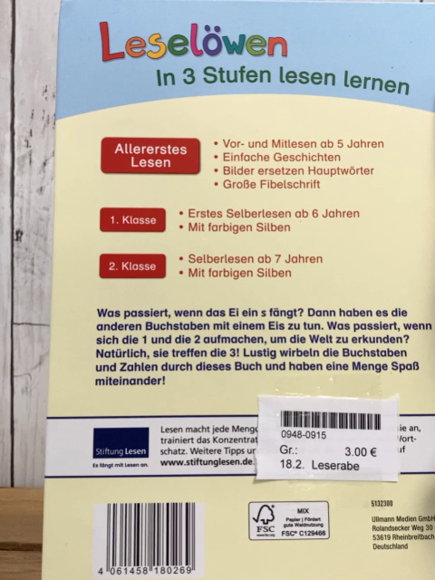 Leserabe  Buch ABC- und Zahlengeschichten 