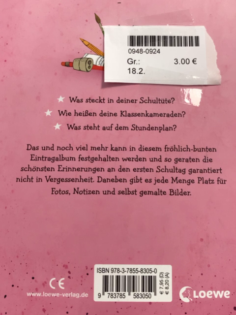   Kreativbuch Mein erster Schultag
