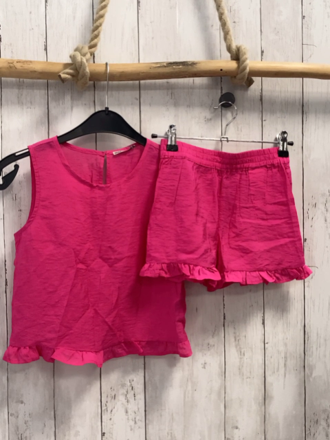 2tlg Only  Sommerbluse + Shorts  Gr. 134  pink 