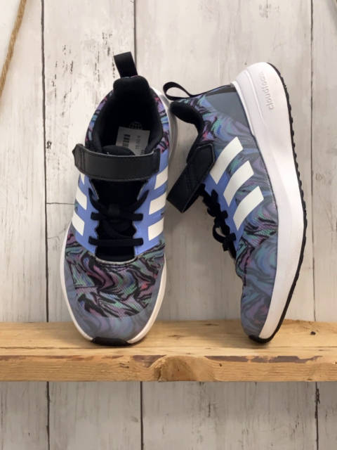 Adidas  Schuhe  Gr. 33,5   grau lila bunt weiße Streifen + Sohle 