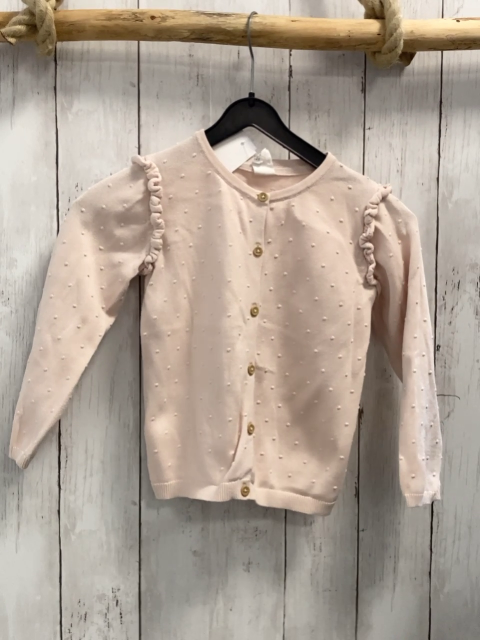 H&M  Strickjacke  Gr. 104  hellrosa Noppen Rüschen