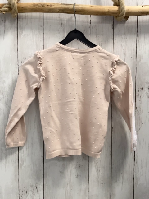 H&M  Strickjacke  Gr. 104  hellrosa Noppen Rüschen