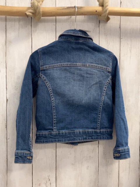  Jeansjacke Gr. 116  blau rosegold Knöpfe