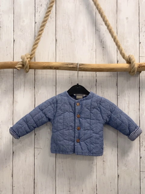 Alana  Sweatjacke  Gr. 62  blau blau weiß gestreiftes Futter 