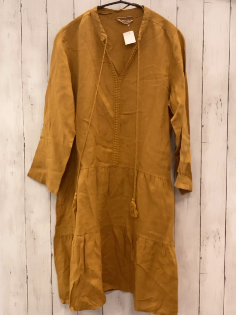 Cartoon  Kleid  Gr. 38  ocker 100 % Leinen 