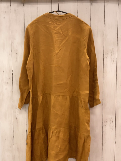 Cartoon  Kleid  Gr. 38  ocker 100 % Leinen 