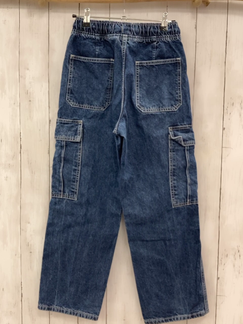 H&M  Hose  Gr. 146  blau Jeans Gummizugbund mit Kordel 