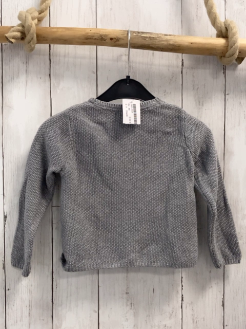 Obaibi Strickjacke  Gr. 86  grau mit silber Glitzer 