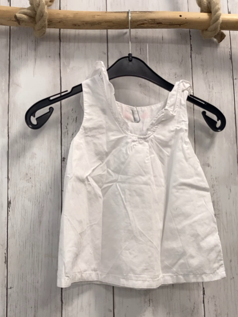 Sergent Major  Sommerbluse  Gr. 98  weiß Rüschen Gestickte Blumen + Schmetterlinge 