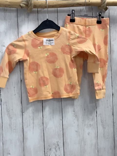 2tlg Next  Langarmshirt + Leggings  Gr. 80  apricot Orangen 