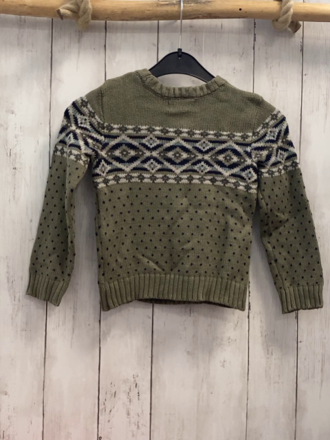 Jarvis Archer  Pullover  Gr. 104  kiwi + hellgrau blau mint dunkelblaues Muster mit Rauten 
