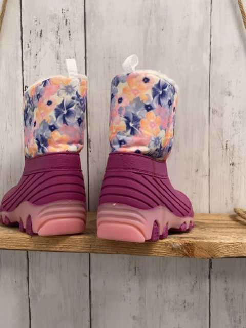   Gummistiefel  Gr. 25  himbeere Blumenschaft gefüttert Leuchtsohle 