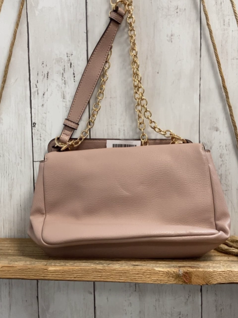 Liu-Jo  Tasche mit Beutel  altrosa goldene Schrift + Kette innen Leoprint