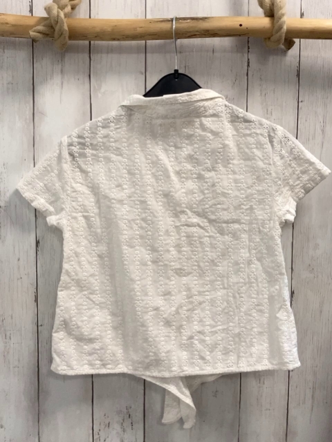 Zara  Sommerbluse  Gr. 140  weiß Lochstickerei 