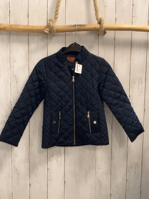 Zara  Jacke  Gr. 122  blau gesteppt goldene Reißverschlüsse 