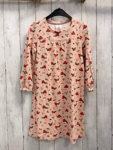 Mini Boden  Kleid  Gr. 110  rosa Vögel Pilze Blumen 
