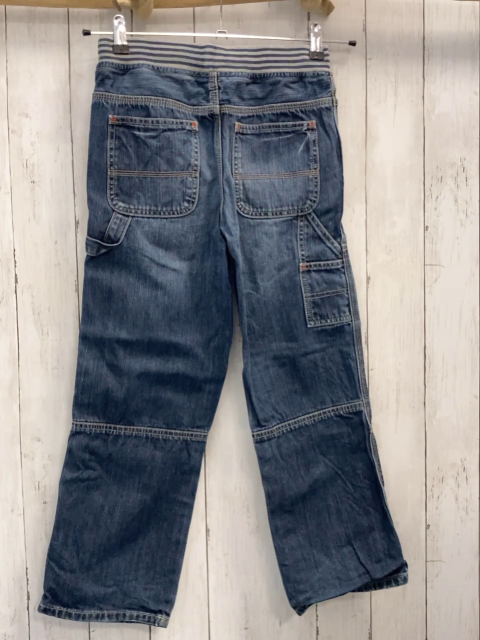 Mini Boden  Hose  Gr. 140  blau Jeans + grau blauer Streifenbund 