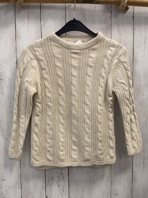 Zara  Pullover  Gr. 122  beige Strick Zöpfe 