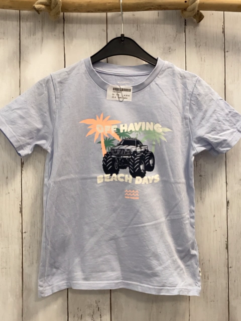 Tom Tailor  T-Shirt  Gr. 116  flieder schwarzer Jeep Palmen weiße Schrift 
