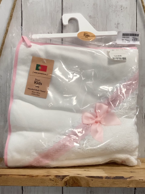 neu  Badetuch weiß rosa Borte + Schleife N 9,99 €