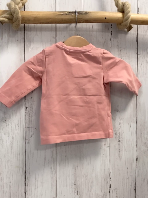 Name it  Langarmshirt  Gr. 56  rosa weiße Schrift graue Herzen 