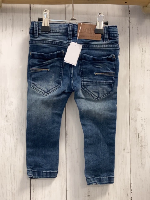 Luckykid  Hose  Gr. 74  blau Jeans Bund verstellbar 