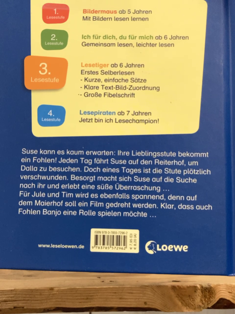 Lesetiger  Buch Fohlengeschichten 