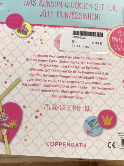 neu Kreativblock Meine Prinzessinnen-Partyy Mottoparty-Set