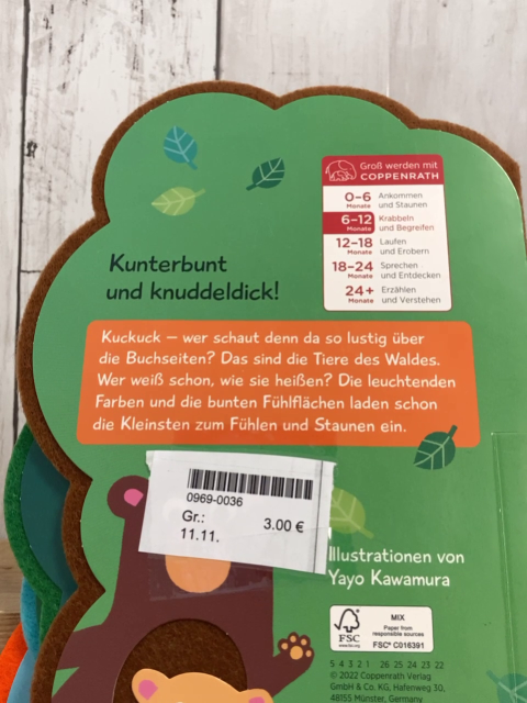   Pappbuch Raschel, raschel, Wer wohnt im Wald 