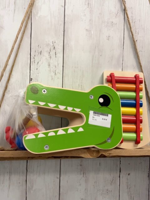   Holzspielzeug  Hämmerchenbank + Xylofon in Krokodilform 