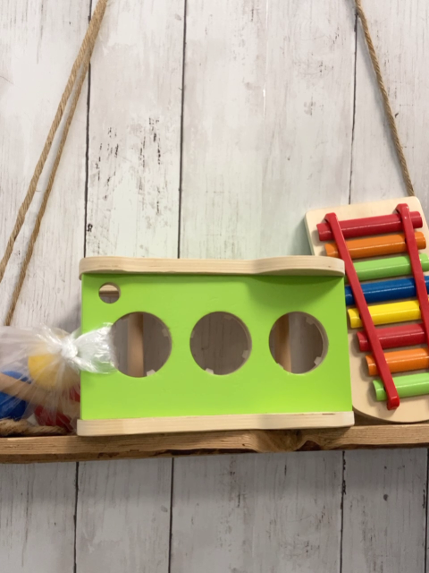   Holzspielzeug  Hämmerchenbank + Xylofon in Krokodilform 