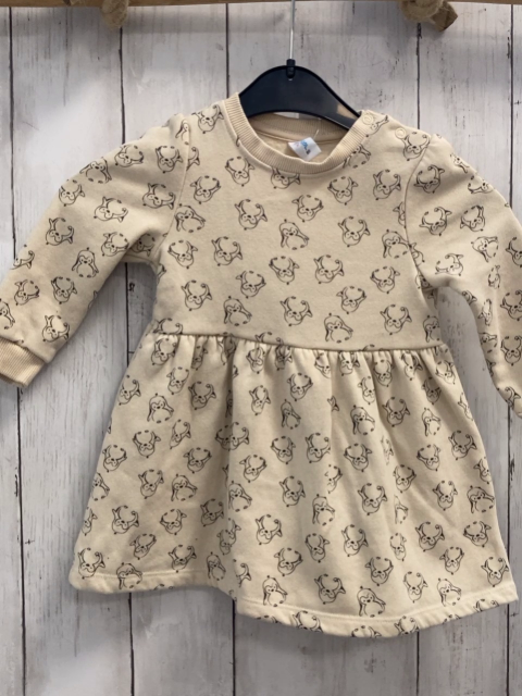   Kleid  Gr. 80  beige graue Pinguine 