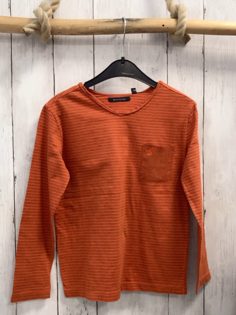 Marc O´Polo  Langarmshirt  Gr. 122  orange graue Streifen
