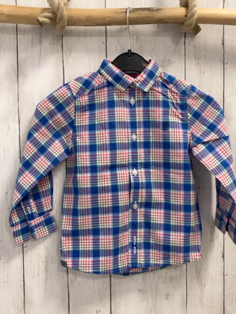 Jacadi  Hemd  Gr. 104  blau rot weiß grün kariert 