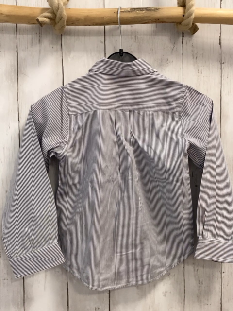 Jacadi  Hemd  Gr. 110  grau weiße Streifen