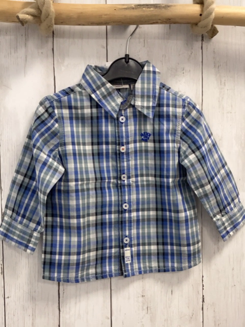 Mexx Hemd  Gr. 74  blau schwarz oliv weiß kariert 