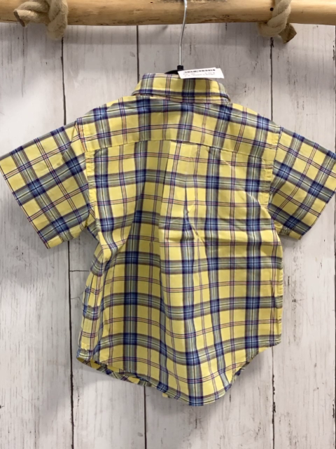 Ralph Lauren  Sommerhemd  Gr. 80  gelb grau hellblau rot kariert 