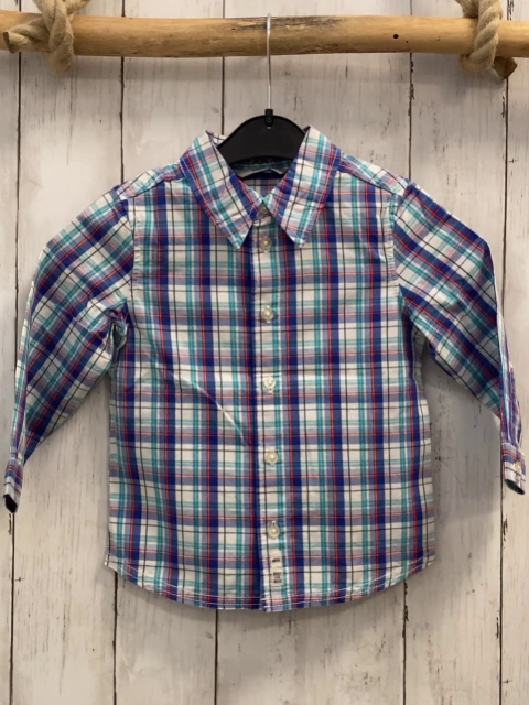 Mexx  Hemd  Gr. 80  weiß blau rot türkis schwarz kariert 