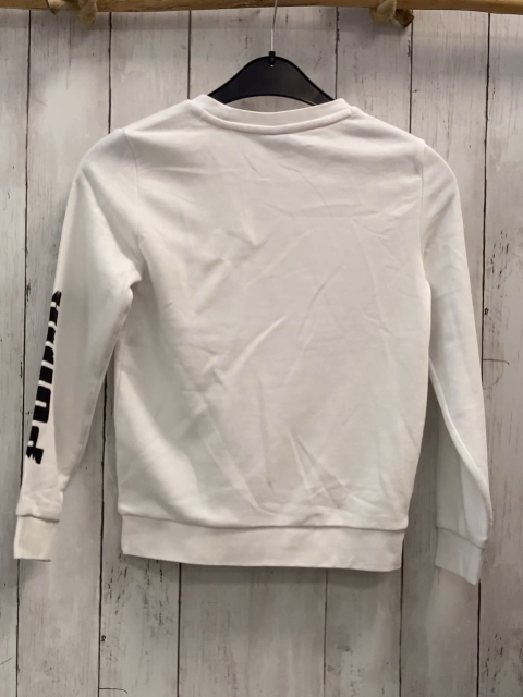 Puma  Pullover  Gr. 140  weiß blauer Hai schwarze Schrift 