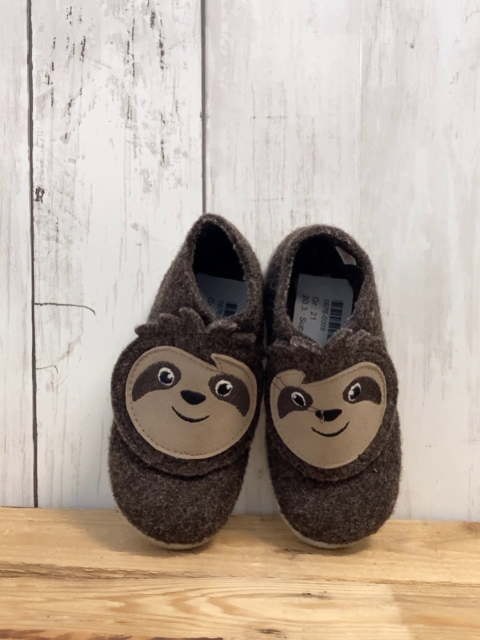 Superfit Hausschuhe Gr. 21  braun Faultiergesicht