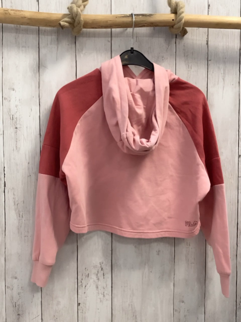 Fila Pullover Gr. 134  rosa rot Kapuze kurz geschnitten