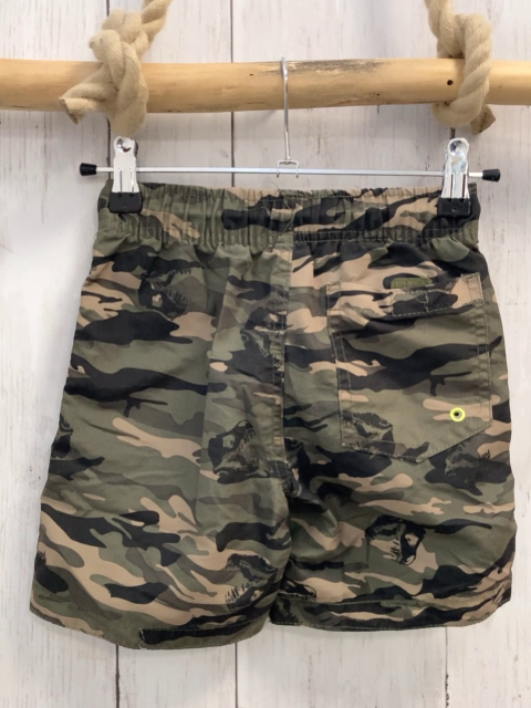  Badeshorts Gr. 110  oliv beige schwarz camouflage gelbe Kordel