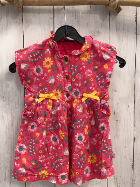 Sergent Major  Kleid  Gr. 74  rot Blume gelbe Schleifen 