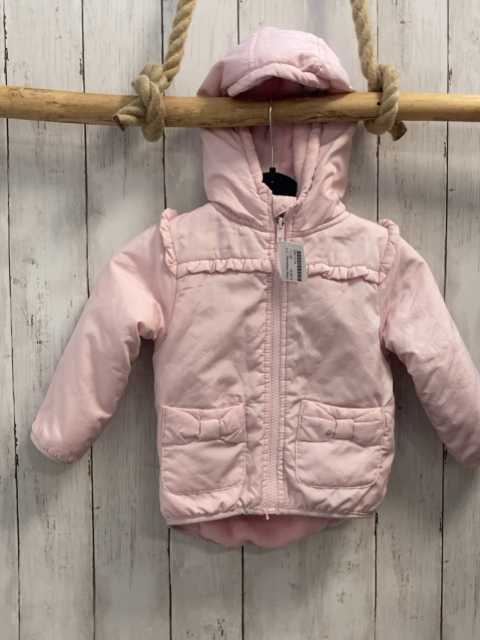 Penelope Mack  Jacke  Gr. 92  rosa Kapuze Rüschenan den Schultern Plüschftter 