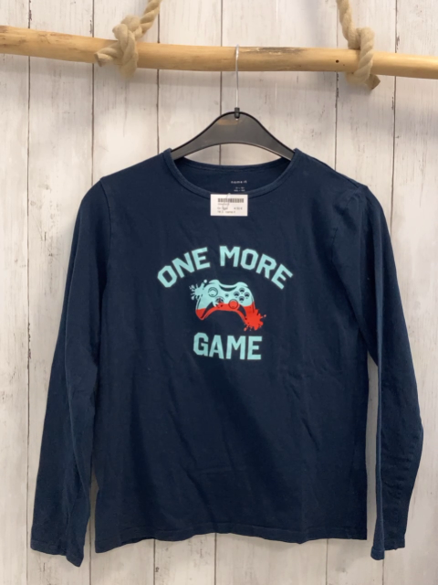 name it Langarmshirt Gr. 146  blau hellblaue Schrift