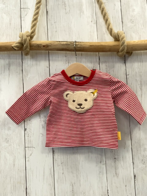 Steiff Langarmshirt Gr. 50  rot weiß gestreift