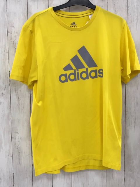 Adidas  T-Shirt M  gelb graue Schrift 