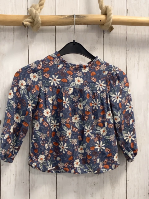 Vertbaudet  Bluse  Gr. 104  blau Blumen 