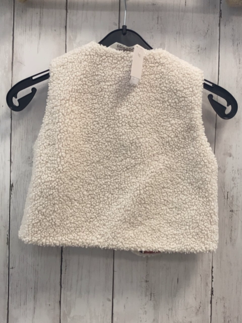   Weste Gr. 110  weiß Teddy rosa Futter mit Elfen 